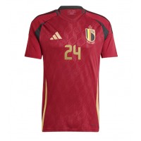 Maglia Calcio Belgio Amadou Onana #24 Prima Divisa Europei 2024 Manica Corta